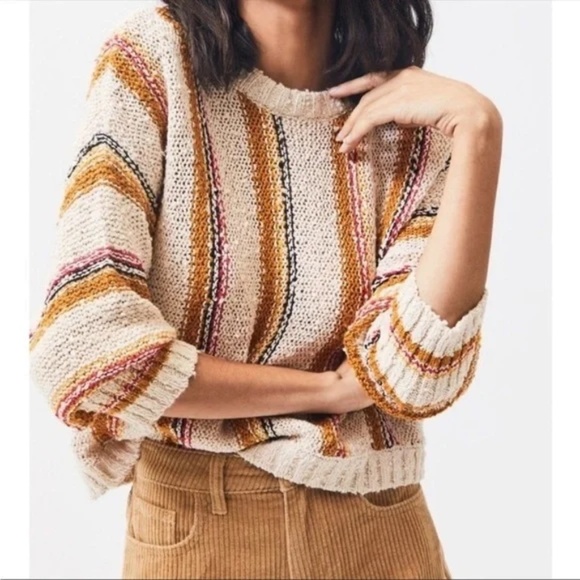 Billabong easy going striped sweater Size Small - Picture 2 of 8